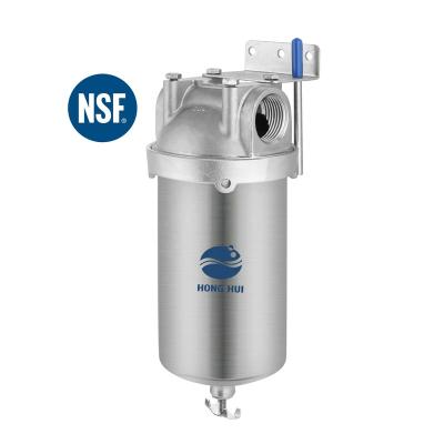 China Commercial HONG HUI NSF HMS-5A Stainless Steel Filter Housing 5 Inch Filter Housing Clear Water Filter Housing for sale