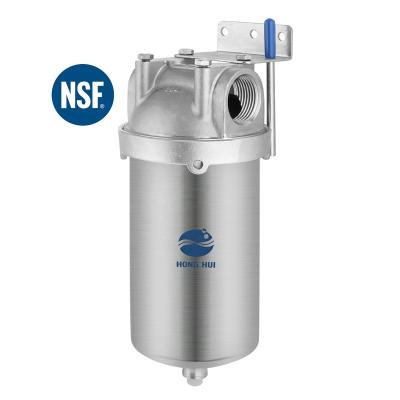 China Commercial HONG HUI NSF HMS-5C Stainless Steel Filter Housing 5 Inch Filter Housing Clear Water Filter Housing for sale