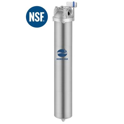 China Commercial HONG HUI NSF HMS-20C Stainless Steel Filter Housing 20 Inch Filter Housing Clear Water Filter Housing for sale