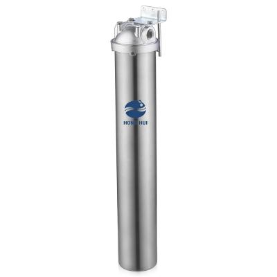 China Commercial HONG HUI NSF HMS-20B Stainless Steel Filter Housing 20 Inch Filter Housing Clear Water Filter Housing for sale