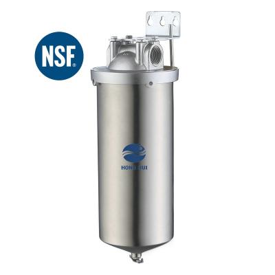 China Commercial HONG HUI NSF HMF-10A Stainless Steel 304 10 Inch Jumbo Size Filter Housing Clear Water Filter Housing for sale