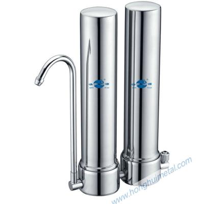 China Easy Operation OEM source factory price  water purification 2 stages countertop water filter for sale