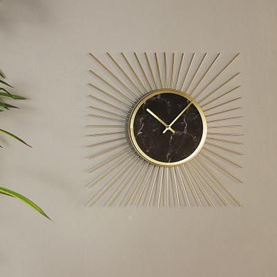 China Custom Antique Style Wall Clock 20 Inch Metal World Time Wall Clock for sale