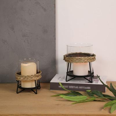 China Candle Home Decoration Empty Glass With Bamboo Lid Amber Black Clear Valentine Print Colorful Frosted Metal Handmade Silk Cylinder for sale