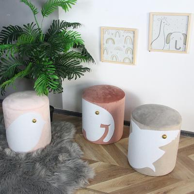 China Removable Modern Home Indoor Durable Home Velvet Stool Low Tufted Storage Ottoman Ottoman Stool for sale