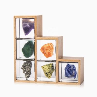 China Home and Office Decorative Set Natural Hot Selling Minerals Acrylic Paperweight for sale