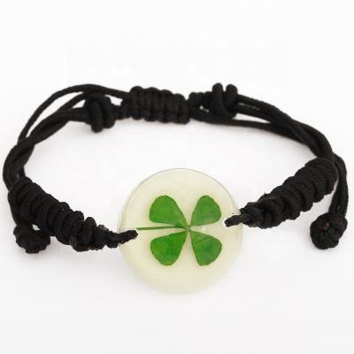 China Unique Handmade Fancy Keepsake Jewelry 4 Leaf Clover Keepsake Lucky Clover Bracelet for sale