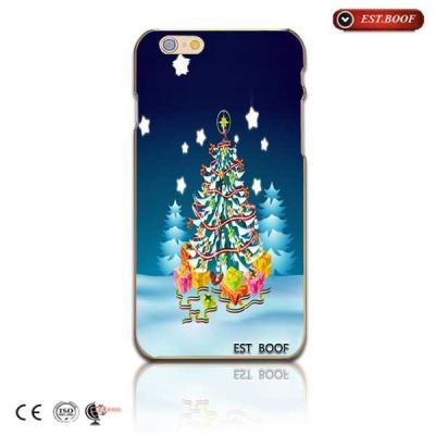 China PU Leather Mobile Phone Case For Iphone 6/6 Plus With Christmas Pattern for sale