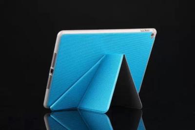 China Soft Blue Ipad Protective Case Flip Stand Cover With Sleep / Wake Function for sale