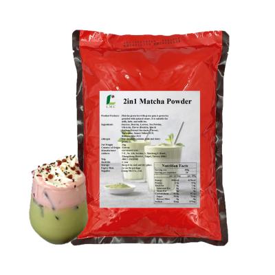 China Instant Tea Powder LMC Taiwan Supplier 2in1 Matcha Japanese Instant Powder for sale