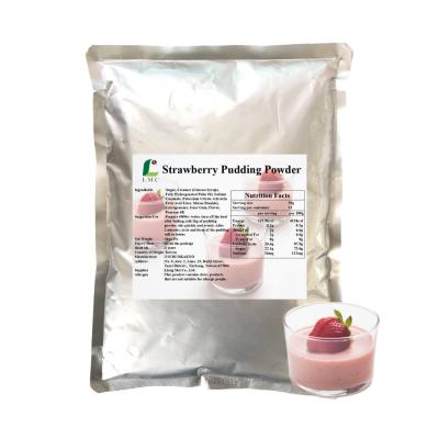 China Glucose ready to ship instant bubble tea supplier strawberry pudding powder from LMC Taiwan for sale