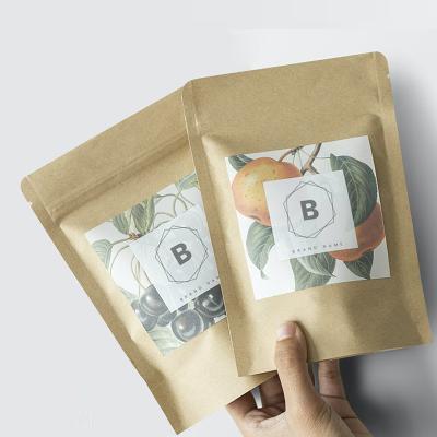 China Eco Friendly Recyclable Custom Printed Mylar Plastic Paper Resealable Bags For Tea Food Packaging Stand Up Pouch Bag for sale