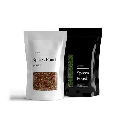 China Wholesale Moisture Proof 250g Clear Window Spices Packaging Bag Printing Paper Custom Seasoning Stand Up Pouch Food Bags For Seasoning for sale