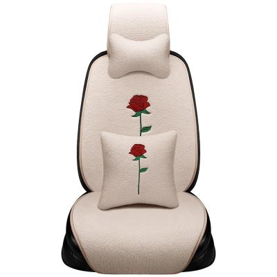 China Hot Cartoon Selling 5 Pieces Seat Set Cushion Support Waist Pillow Chair Car Cashmere for sale