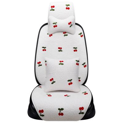 China Cartoon High Quality Car Accessories Seat 5 Pieces Set Cute Creative Plush Car Cushion for sale