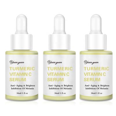 China OEM Vitamin C Turmeric Anti Aging Skin Brightening Whitening AHA Serums For Dark Skin for sale