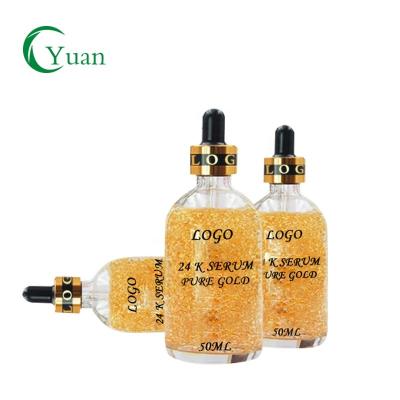 China Anti aging private label puer collagen with 24K gold whitening serum for sale