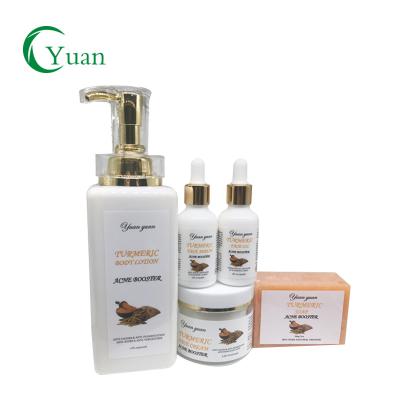 China Face Turmeric Set Turmeric Care Set Anti Acne Repair Dark Spot Organic Remover For Chocolate Skin for sale