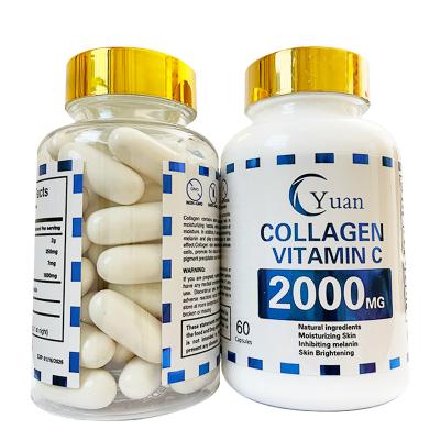 China Adult Private Label Healthy Herbal Anti Aging Skin Whitening Pills Collagen Vitamin C Capsules for sale