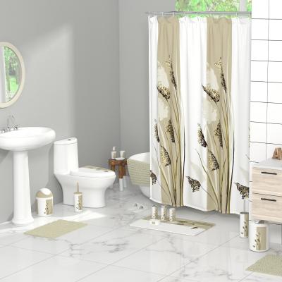 China Viable Figure Printed Fantasy Bath Curtain Customized Factories Custom Designed Shower Curtain Set For Bathroom for sale