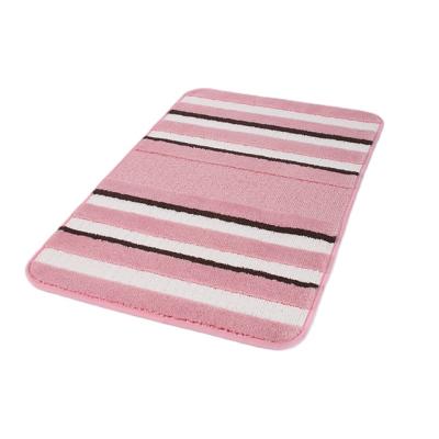 China Sustainable Unique Design Hot Selling Non Slip Bathroom Rugs Stripe Bath Covers Polypropylene Bath Mats for sale