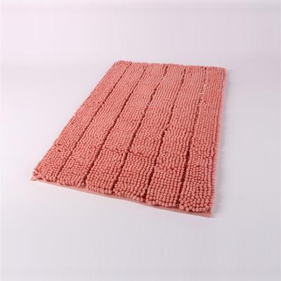 China Viable Wholesale Customize Cheap Anti-Slip Size Microfiber Chenille Bath Mat Bathroom Mat for sale