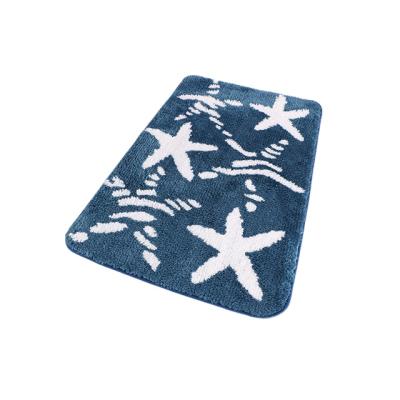 China Non-slip Bath Mat Microfiber Tufted Bathmat Cover Sustainable In Bathroom Water Polyester Super Backing for sale