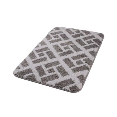 China Viable Quick Drying Anti Slip High Water Absorbed Bath Mat In Bathroom Geometric Patterns Bath Mat for sale