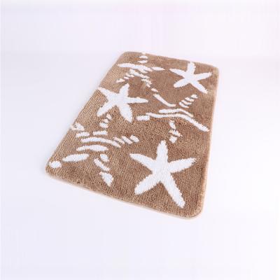 China Sustainable Star Shape Bath Mat Manufacture Microfiber Soft Mat Anti-Slip Bathroom Mat for sale