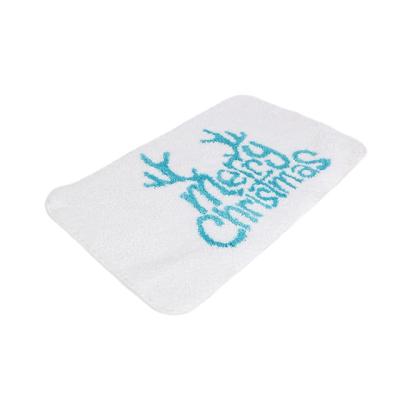 China Sustainable Soft Microfiber Mat Anti-Slip Bath Mat Manufacturing Bathroom Mat Bathmat With Text for sale