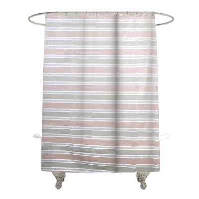 China Viable Wholesale Customized Good Quality PEVA Shower Curtain Manufacturer Stripe African American Shower Curtains for sale