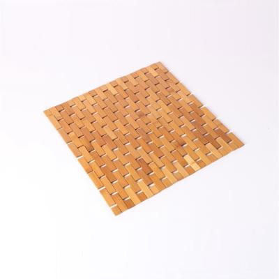 China Eco-Friendly Natural Quick Drying Anti Skid Bathroom Mat Set Rolling Non-Slip Bamboo Bath Mat for sale