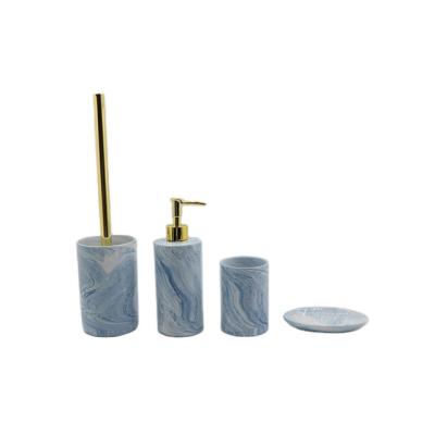 China 2021 New Trend Marble Bathroom Accessories Hotel Sustainable Luxury Bathroom Set Bathroom Accessories for sale