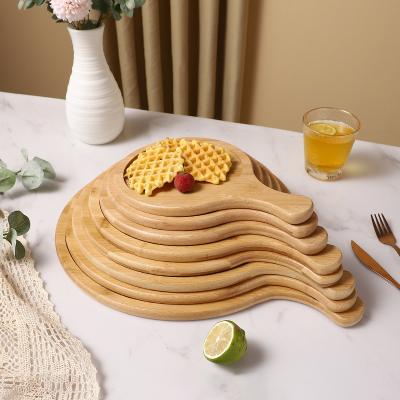 China New Design High Quality 100% Natural Disposable Round Cheese Board Bamboo Pizza Cutting Board for sale