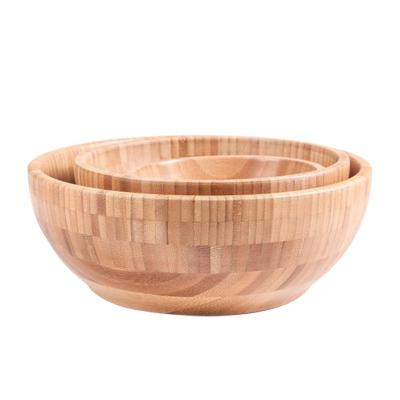 China 100% Natural Handmade Reusable Round Bamboo Wooden Bowl Disposable Plant Salad Bowl Coconut Shell for sale