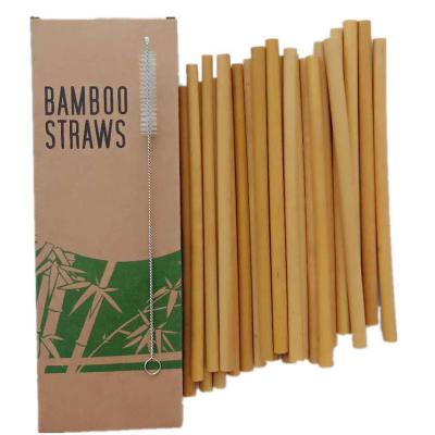 China Logo Wooden Bamboo Drinking Straw custom made biodegradable natural reusable eco friendly wholesale disposable with box or bag for sale