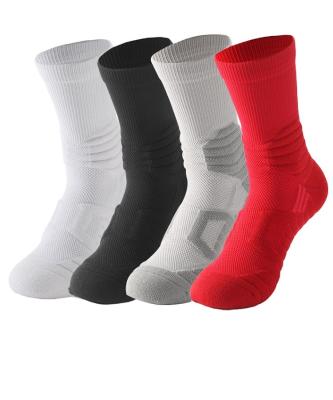 China Anti Slip Breathable Silicone Padded Grip Soccer Running Socks Customize Soccer Socks Sports Socks for sale