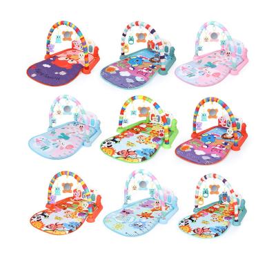 China Lights Baby Mat Fitness Stand Pedal Piano Music & Music Toy Covering Mat with Light Rattle for Baby Kid Toy Multifunctional Gym Play Game for sale