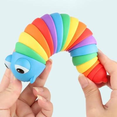 China Beautiful Toy SLDTOY New Funny Animal Kids Decompression Plastic Toy Slug Puzzle Children's Toys for sale