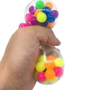 China Educational Funny Toy Abreact Soft Sticky DNA Crush Creative Squeeze Toy Stress Ball Decompression Toy Color TPR Beads for sale