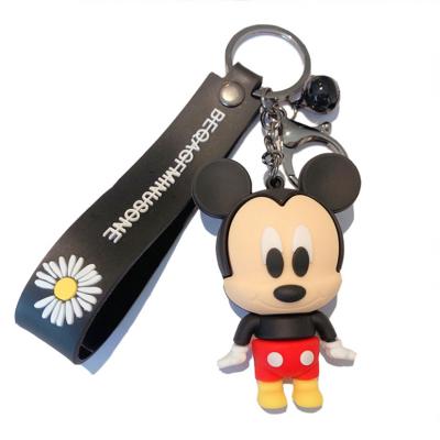 China Wholesale Custom Cute Anime Doll 3D Cartoon Silicone PVC Soft Key Ring Cute Rubber Key Chains for sale