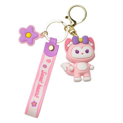 China Key Chains Ring Anime Pendant For Girl 3D Anime Cartoon Character Kawaii Doll Soft Rubber Key Car Llaveros Decoration Key Chains for sale