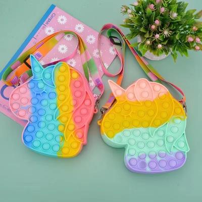 China New Educational Toys Rainbow Uniorn Busy Person Toys Cross - Body Bag, Girls Unicorn Pop Item of the Busy Person Bag for Birthday and Festival Gifts for sale