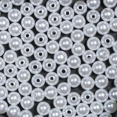 China Wholesale 500g/Bag Acrylic Imitation Pearl Beads 3-20mm Round Loose White Acrylic Beads For Jewelry Making for sale