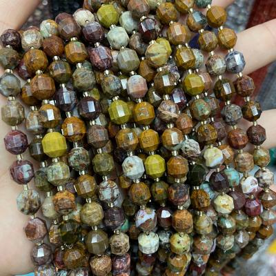 China Making Jewelry Necklace Bracelet Earring Faceted Natural Pietersite Stone Beads Round Loose Natural Stone Beads For Jewelry Making DIY Bracelet for sale