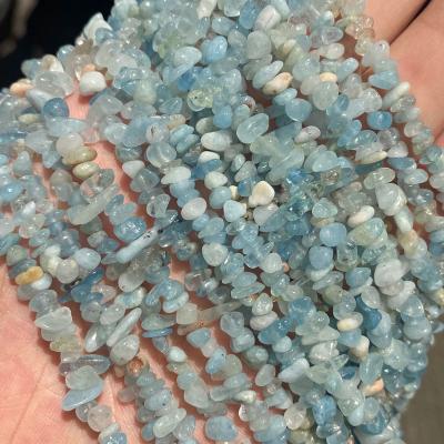 China Making Jewelry Necklace Bracelet Earring Wholesale Loose Gemstone Beads, Irregular Chip Stone Beads, Natural Blue Aquamarine Crystal Quartz Beads for sale