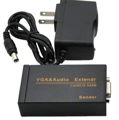 China Metallic Materials Factory Price 100M VGA Extension Over Rj45 Ethernet Cable Supplement Hdmi Adapter To VGA To HDMI Cable With Audio for sale