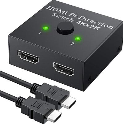 China Metallic Materials Extraordinary Grade Metallic Materials 2 In 1 Out Of HDMI Monitor USB Switch For 4K 3D for sale