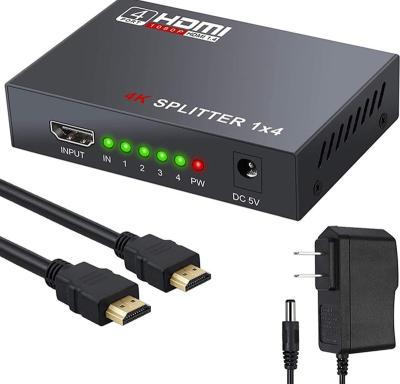 China Metallic Materials Hd Video Adapter V1.4B Powered 1 In 4 Out 1080P 3D Hdmi Switch 4K Splitter for sale