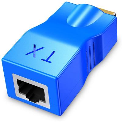 China Metallic Materials RJ45 Network Repeater Over Cable 4K Hdmi Converter Supplement For HDTV PS4 STB 4K 2K for sale